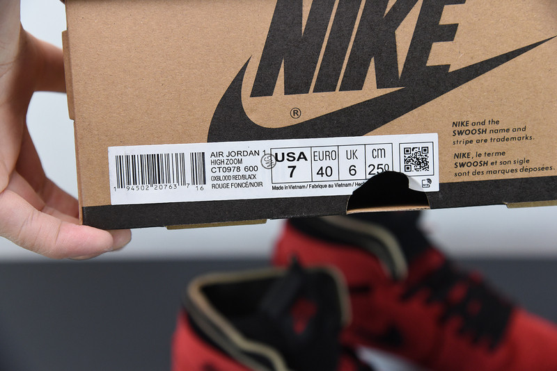 air jordan 1 high zoom air cmft red suede ct0978-600