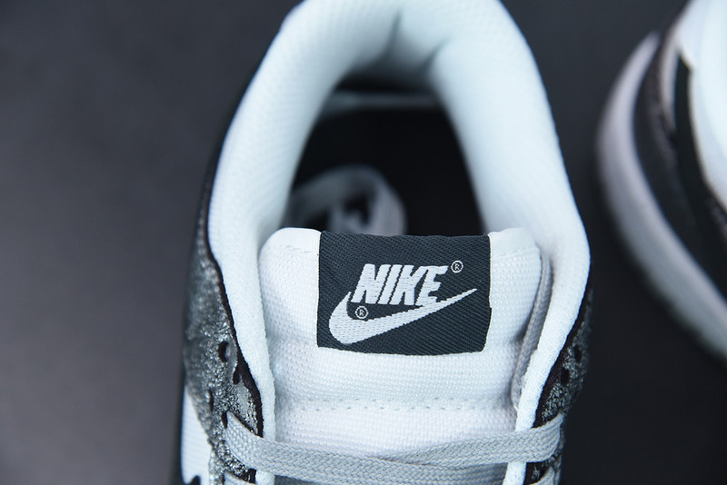 nike dunk low with silver cracked leather do5882-001