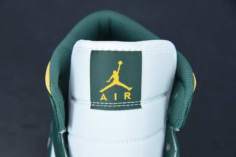 air jordan 1 mid green yellow 554724-371