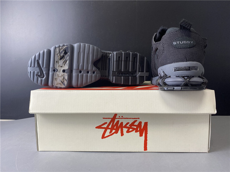 stussy x nike zoom spiridon cage 2 “black/cool grey” cu1854-001