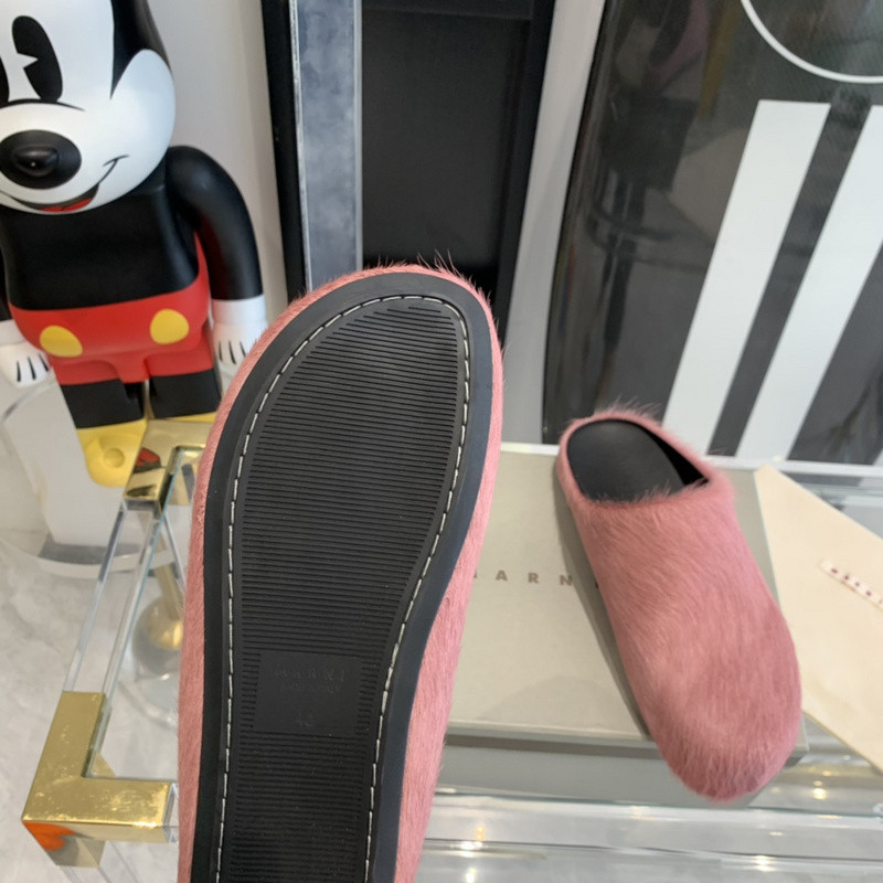 marni calf hair slippers