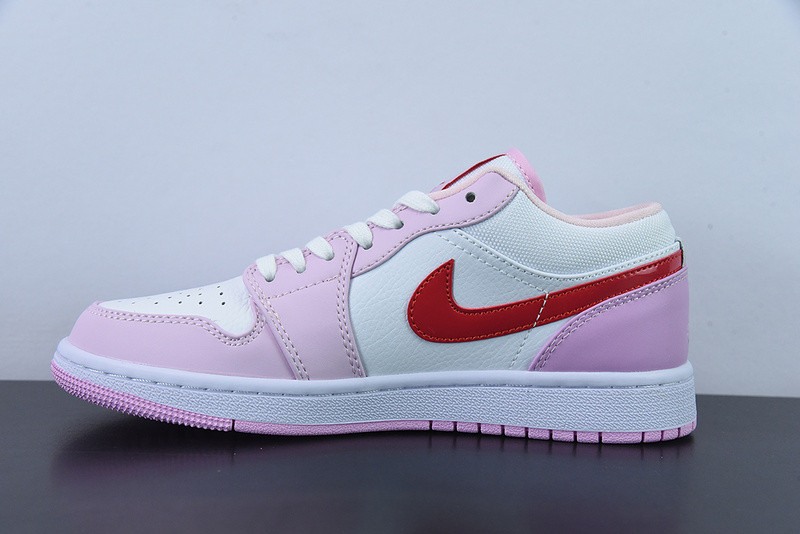 nike air jordan 1 low white pink purple valentines day dr0758-170