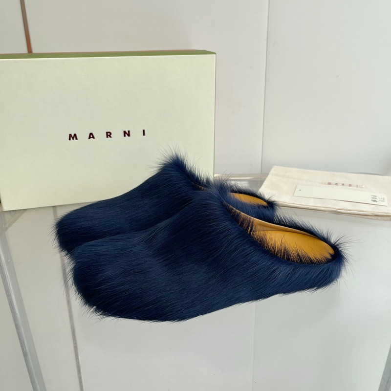 Marni calf hair slippers