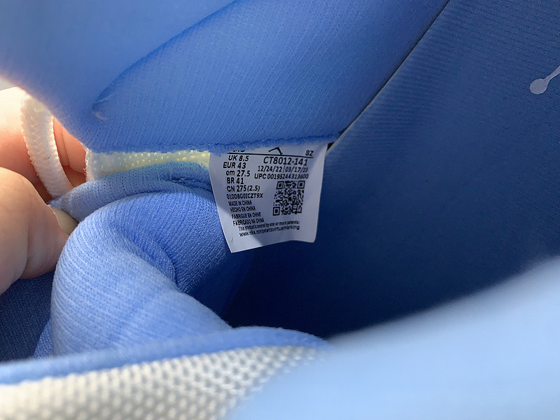 air jordan 11 “unc” white/university blue ct8012-141