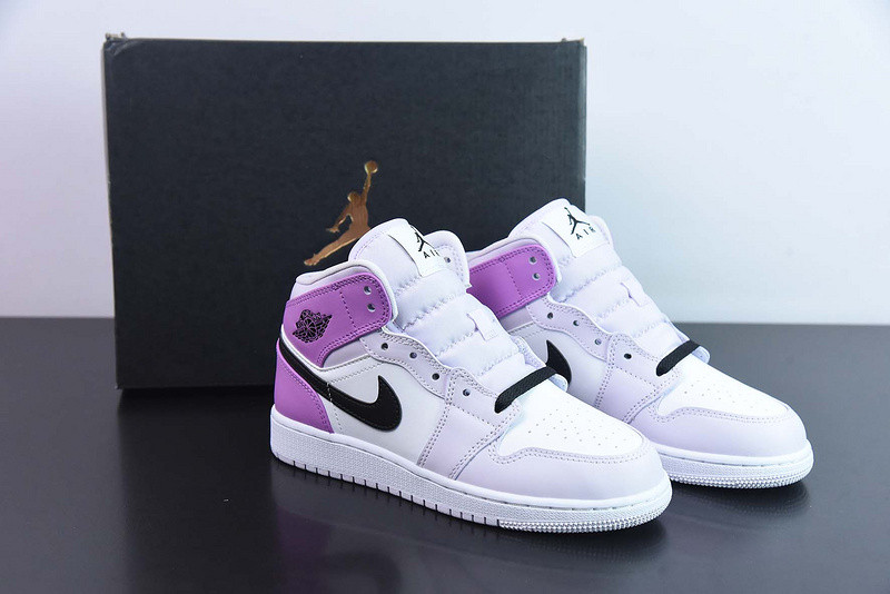 air jordan 1 mid barely grape (gs) dq8423-501