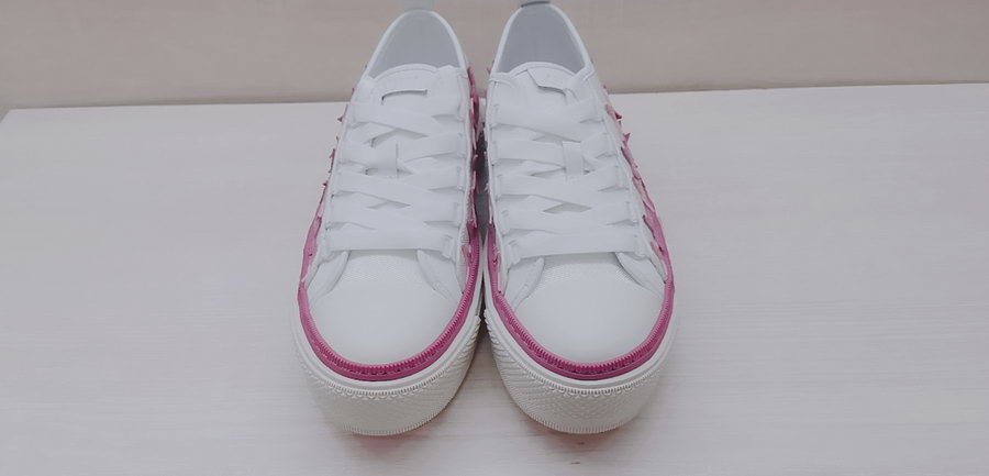 amiri white & pink stars court sneakers